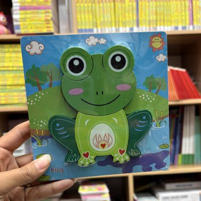 پازل مربعی رنگی قورباغه