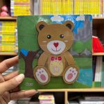 پازل مربعی رنگی خرس