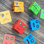 مکعب احساسات چوبی قوطی فلزی