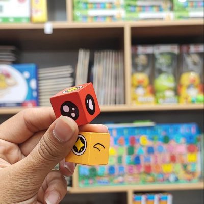 مکعب احساسات چوبی قوطی فلزی