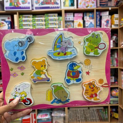 پازل برجسته 2تکه حیوانات نقلیه سوار