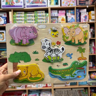 پازل برجسته 2تکه راست پایین کروکدیل