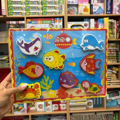 پازل برجسته دریایی کوسه بنفش بالا