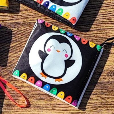 کتاب پارچه ای سیاه و سفید پنگوئن