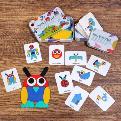 تطابق اشکال چوبی قوطی سفید