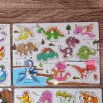 پازل پین دار پشت وایت بردی دایناسورنارنجی