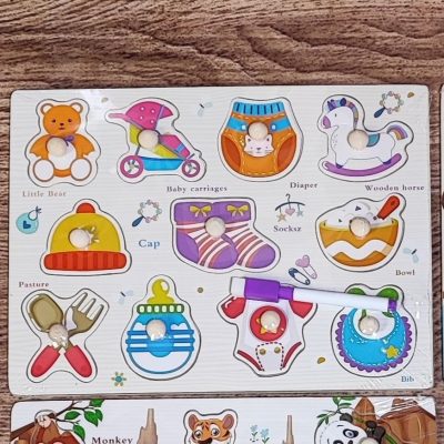 پازل پین دار پشت وایت بردی اسباب بازی