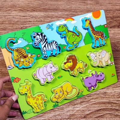 پازل برجسته پایین کرگدن