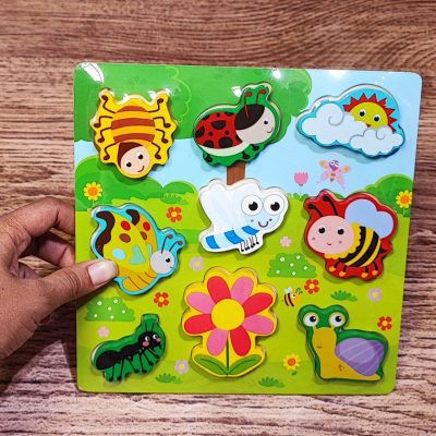 پازل برجسته مربعی حشرات