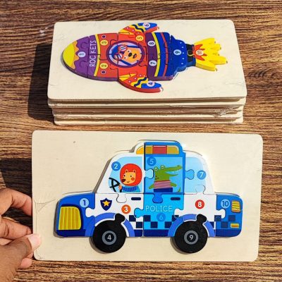 پازل 10 قطعه برجسته ماشین پلیس