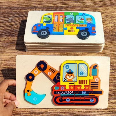 پازل 10 قطعه برجسته جرثقیل