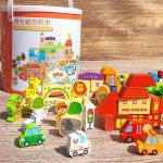 بریکس 120قطعه چوبی جعبه آسیب دیده