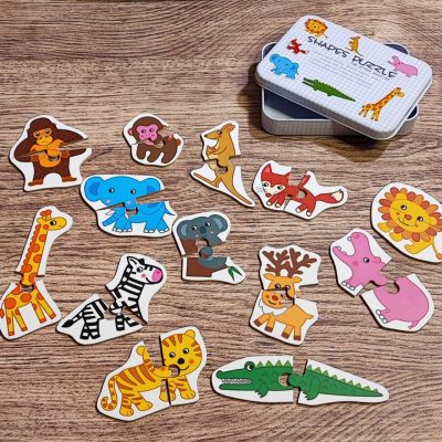 پازل دو تکه قوطی سفید جنگل