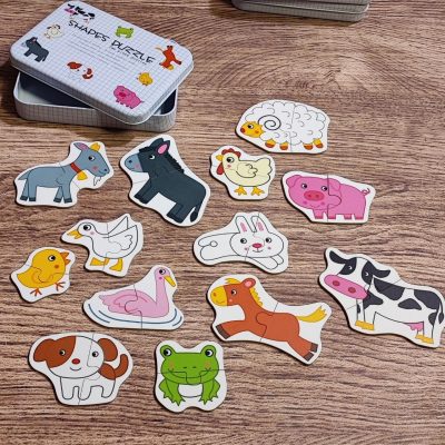 پازل دو تکه قوطی سفید اهلی