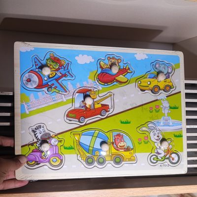 پازل پین دار حیوانات نقلیه سوار