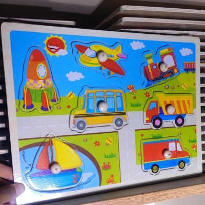 پازل پین دار صفحه رنگی راست بالا قطار