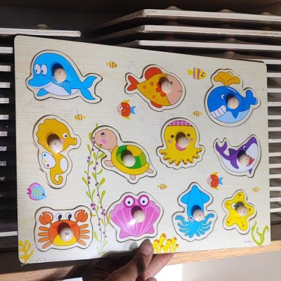 پازل پین دار راست پایین ستاره دریایی زرد