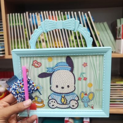 نقاشی الماسی خرگوش کروات زرد