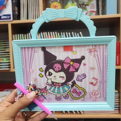 نقاشی الماسی کرومی دامن آبی