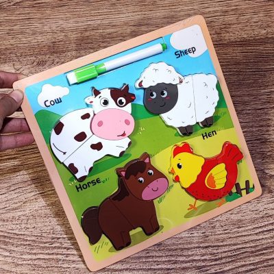 پازل برجسته 4تکه پشت وایت بردی اهلی