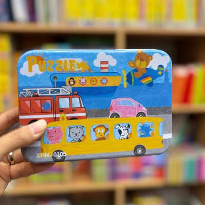 پازل 4در1 گربه نارنجی دار قوطی آسیب دیده