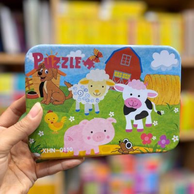 پازل 4در1 گربه نارنجی دار قوطی آسیب دیده