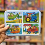 پازل 4در1 گربه نارنجی دار قوطی آسیب دیده