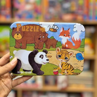 پازل 4در1 گربه نارنجی دار قوطی آسیب دیده