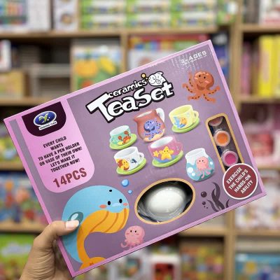 ست سرامیکی رنگ آمیزی چای خوری 14قطعه