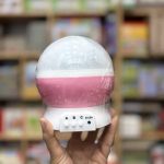 چراغ خواب ماه و ستاره صورتی