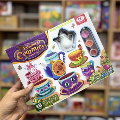 ست سرامیکی رنگ آمیزی چای خوری 15قطعه