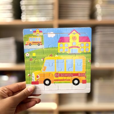 پازل 15قطعه اقتصادی اتوبوس مدرسه