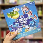 پازل چوبی مگنتی کتابی حیوانات دریایی