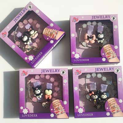 ست دستبند و گلسر کرومی