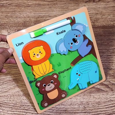 پازل برجسته 4تکه پشت وایت بردی جنگل