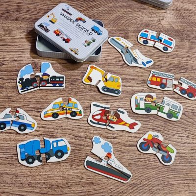 پازل دو تکه قوطی سفید نقلیه