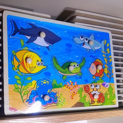 پازل پین دار صفحه رنگی کوسه سرمه ای چپ بالا