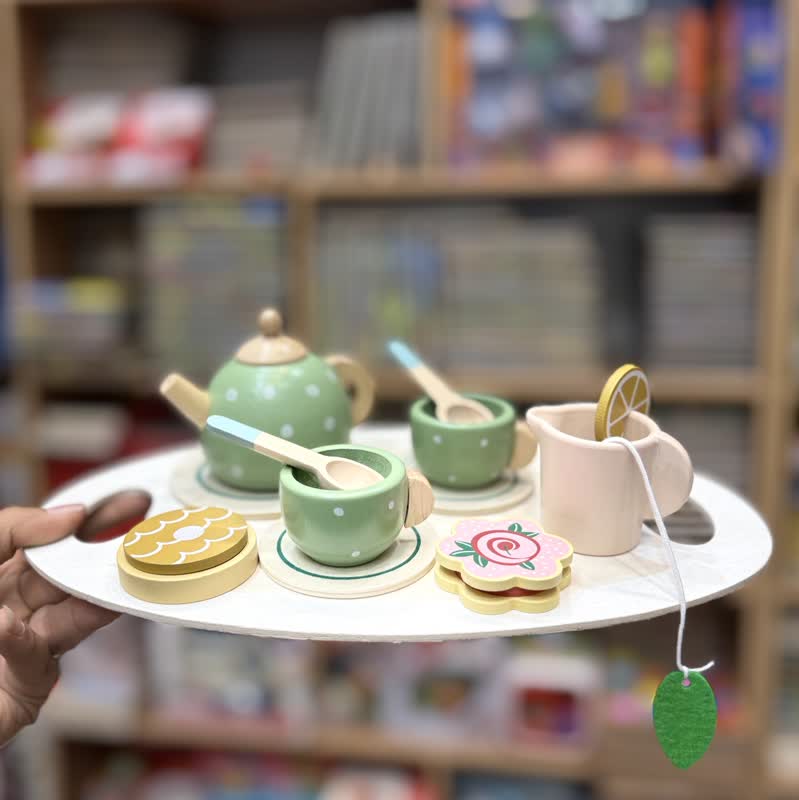 338a5046-38b2-4df2-8621-6f9f1a8b36db ست سینی چای خوری چوبی