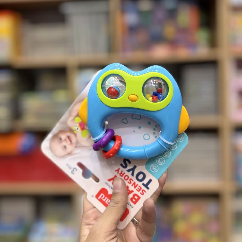 0602e45c-2837-4df3-8e11-efacdad2afe1 جغجغه رنگارنگ حسی نوزاد جغد